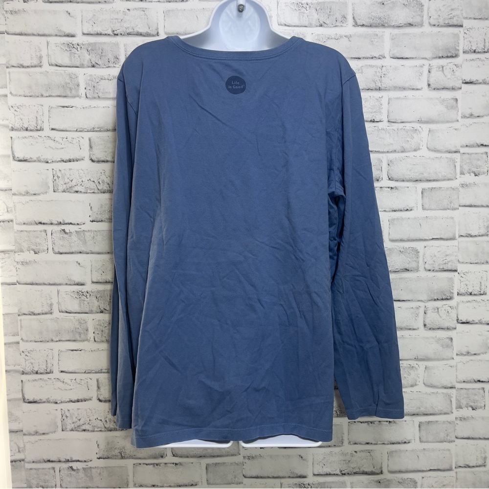 Life is Good Holiday Grateful Long Sleeve V-Neck Crusher Tee  XL - Picture 5 of 10